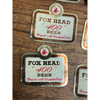 Vintage 1940s Fox Head 400 Beer Bottle Labels Waukesha Wis Mini