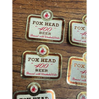 Vintage 1940s Fox Head 400 Beer Bottle Labels Waukesha Wis Mini