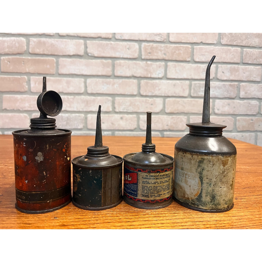 Vintage Standard Oil Finol, Maytag, Sears Hand Oilers Advertising Lot Cans Gas