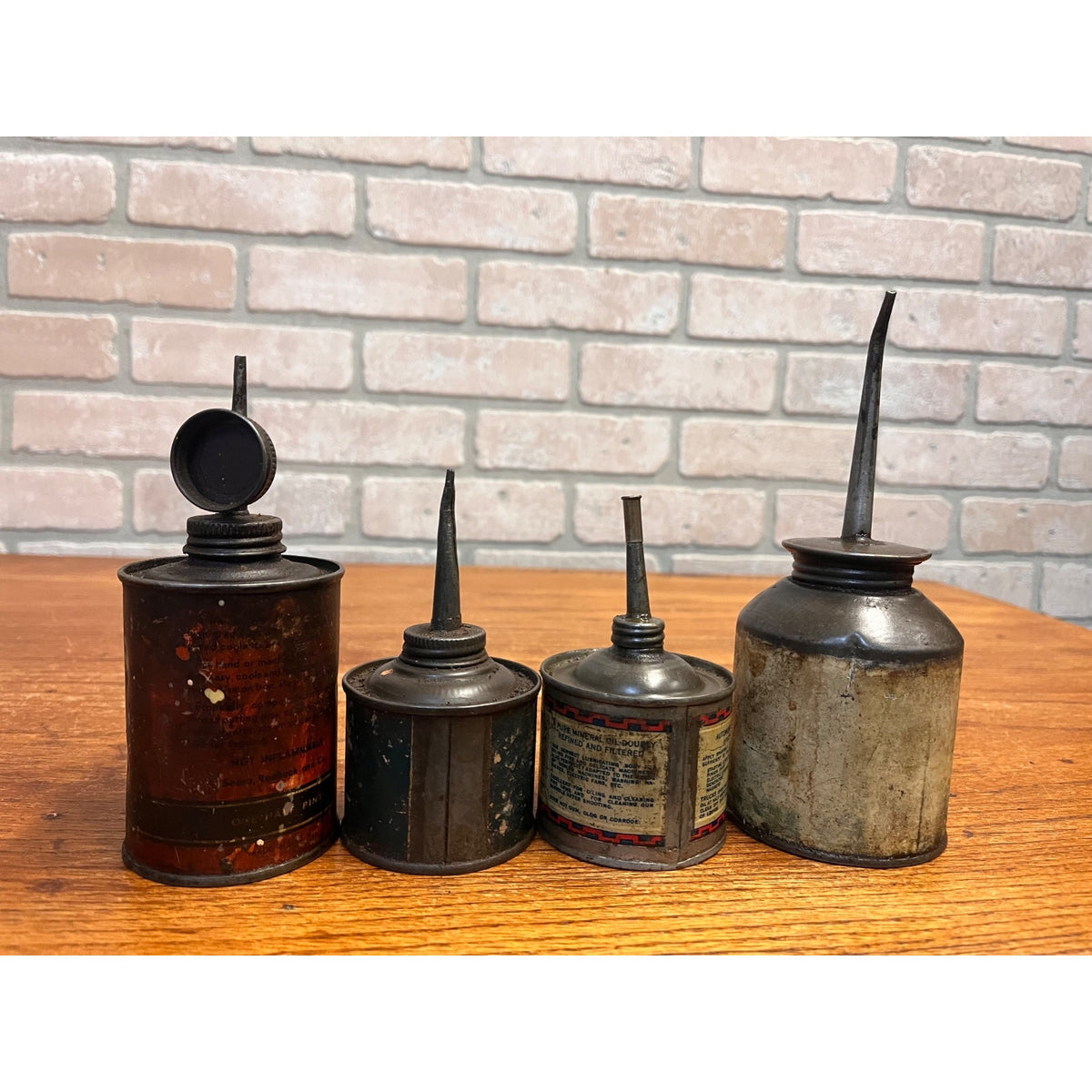 Vintage Standard Oil Finol, Maytag, Sears Hand Oilers Advertising Lot Cans Gas