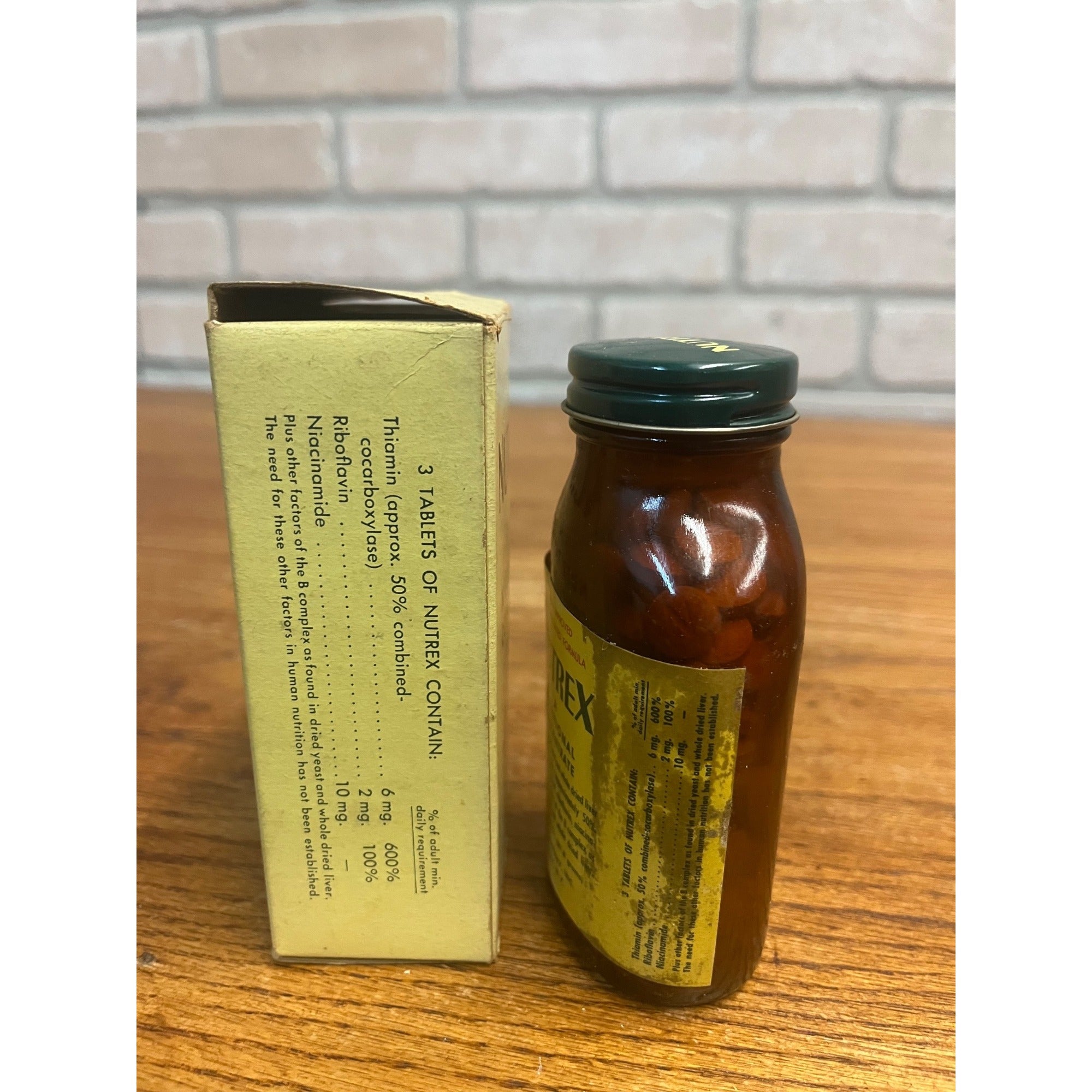 Vintage Nutrex Nutritional Concentrate W/ Box Pharmacy Drug Store Advertising