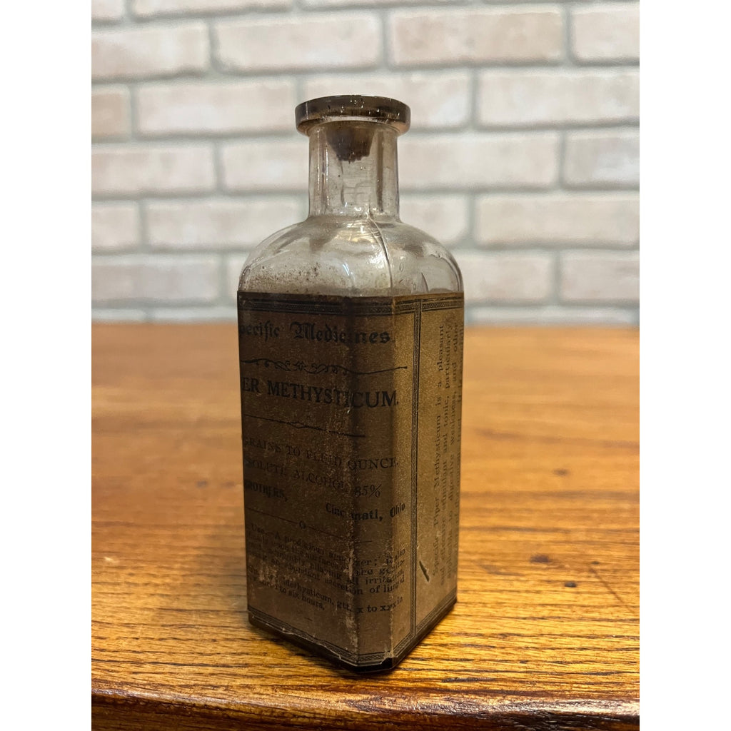 Vintage Lloyd Brothers Cincinnati, Ohio Specific Medicines Piper Methysticum Empty Glass Bottle