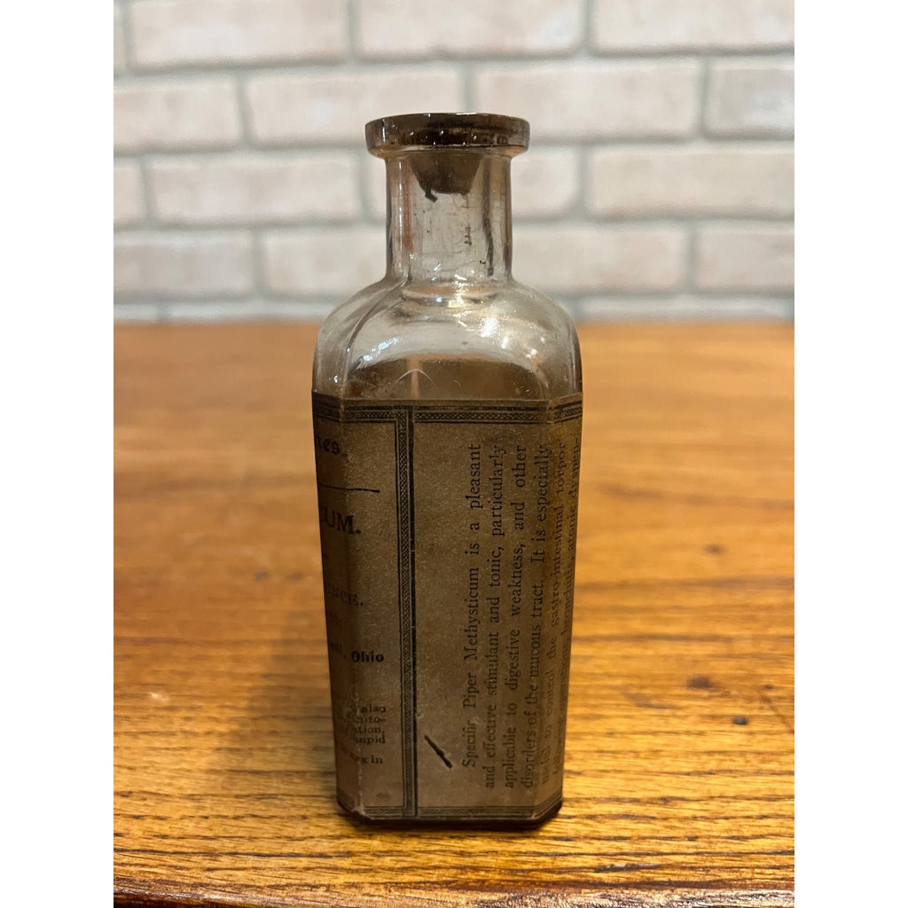 Vintage Lloyd Brothers Cincinnati, Ohio Specific Medicines Piper Methysticum Empty Glass Bottle