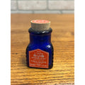 Antique 1920s Poison Cobalt Blue Apothecary Bottle w/ Labels - MINT