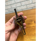 Vintage Arcade Cast Iron Civil War Cannon 4.25" Toy Nickel Plated Barrel