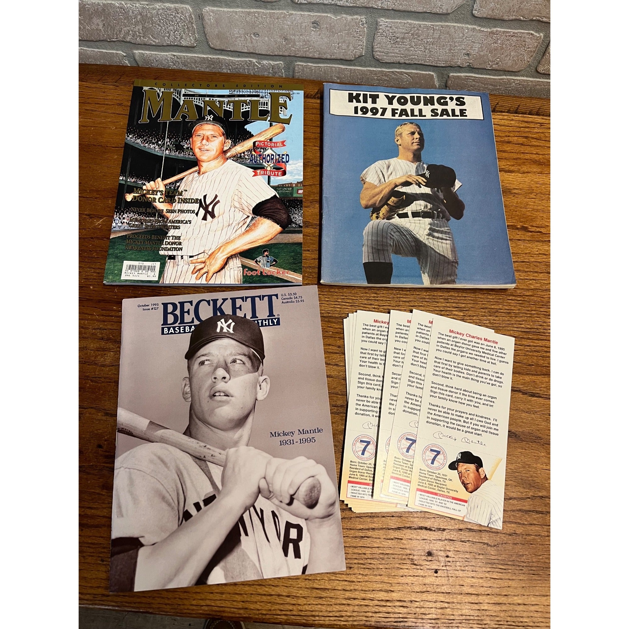 Vintage Mickey Mantle Magazines Beckett Tribute 1995 Pictorial Tribute ++