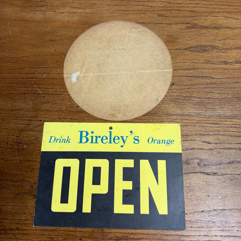Original Drink Bireley's Orange Drink Decal Sticker Large & Closed Sign