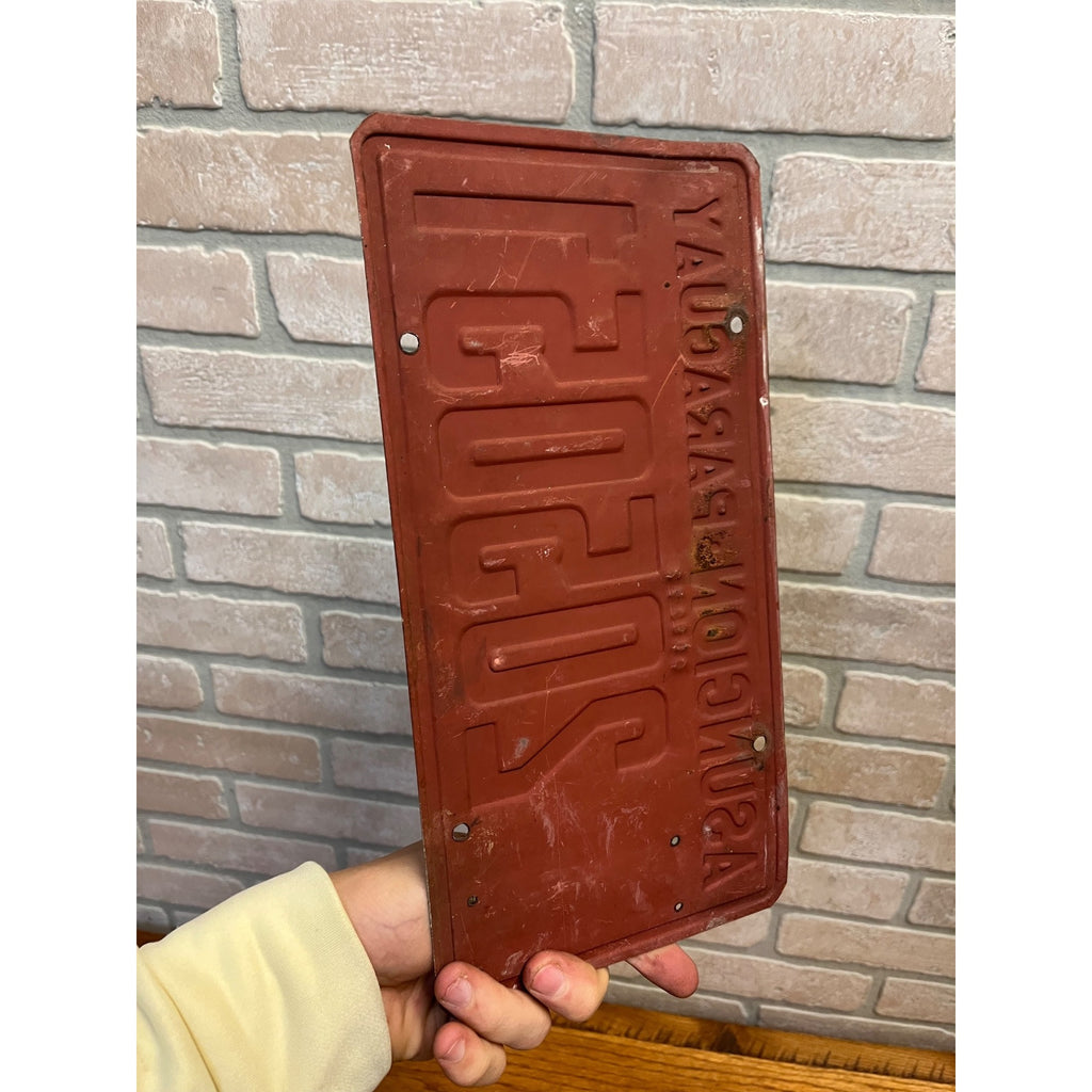 Vintage Paraguay Asuncion Embossed Automobile Car Foreign License Plate