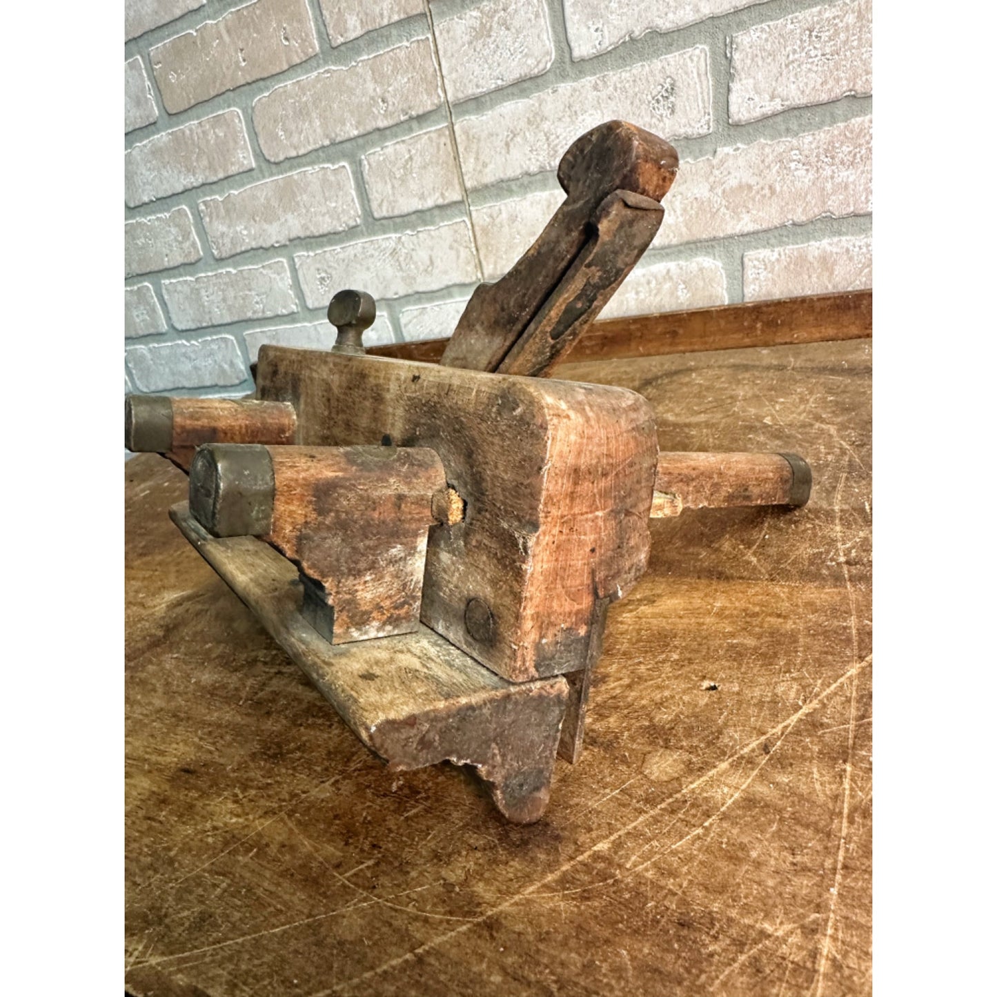 Antique Primitive 1800s Plough Plow Plane Woodworking Tool Unbranded 1/2" Cut