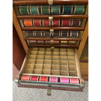 Original Antique 1900s Belding Silk Spool Country Store Advertising Cabinet
