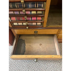 Original Antique 1900s Belding Silk Spool Country Store Advertising Cabinet