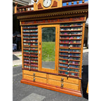 Original Antique 1900s Belding Silk Spool Country Store Advertising Cabinet