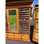Original Antique 1900s Belding Silk Spool Country Store Advertising Cabinet