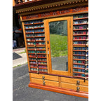 Original Antique 1900s Belding Silk Spool Country Store Advertising Cabinet