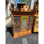 Original Antique 1900s Belding Silk Spool Country Store Advertising Cabinet
