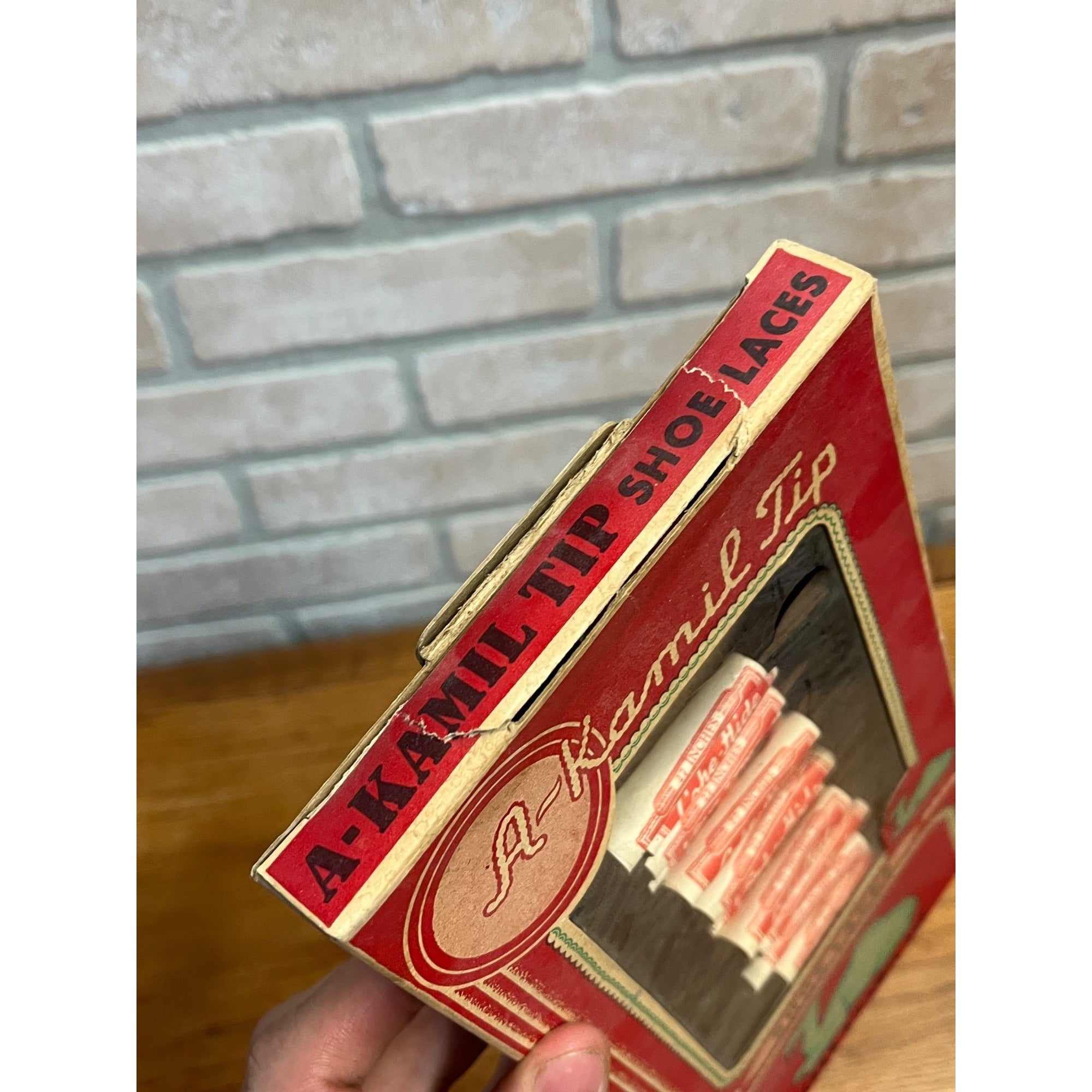 Vintage 1930s A-Kamil Tip Shoe Laces Store Display FULL NOS Box