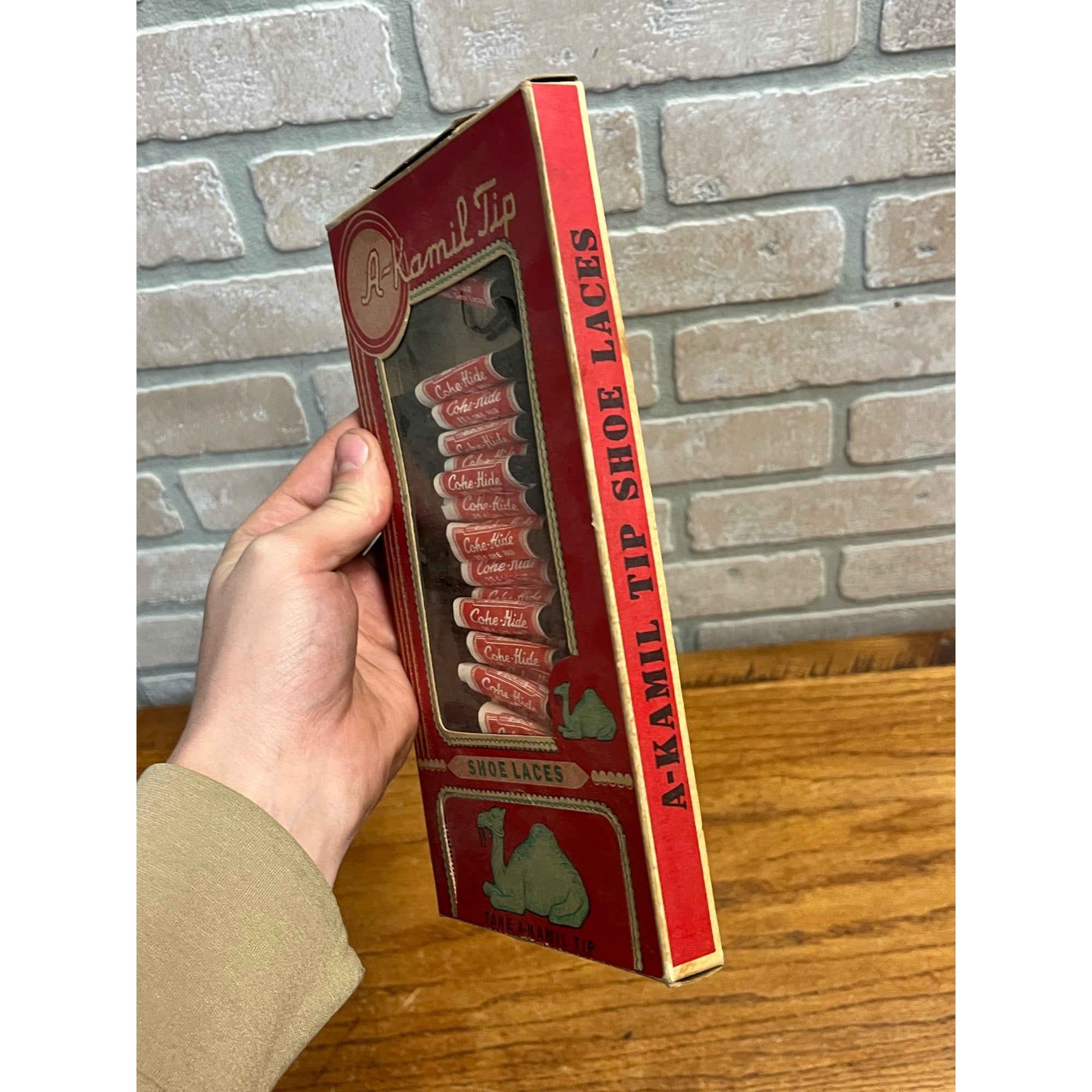 Vintage 1930s A-Kamil Tip Shoe Laces Store Display FULL NOS Box