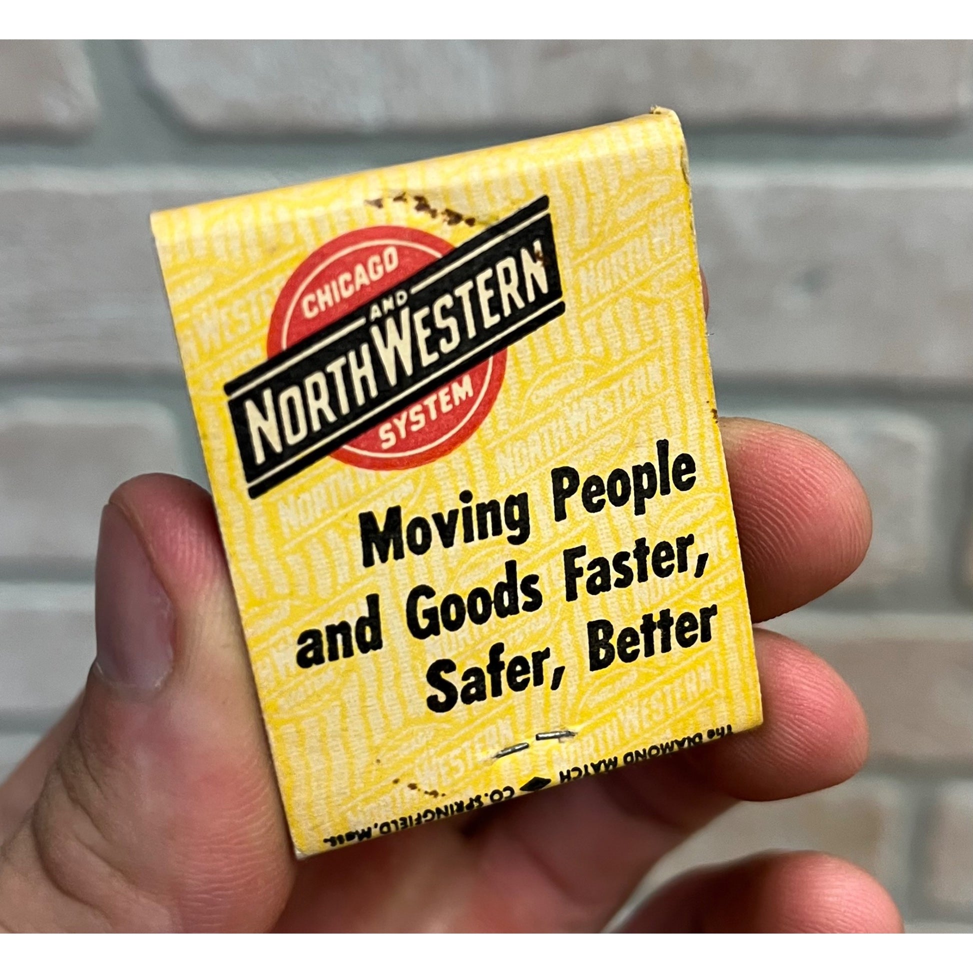 Vintage Chicago Northwestern Railway System Railroad Matchbook Matches Unstruck