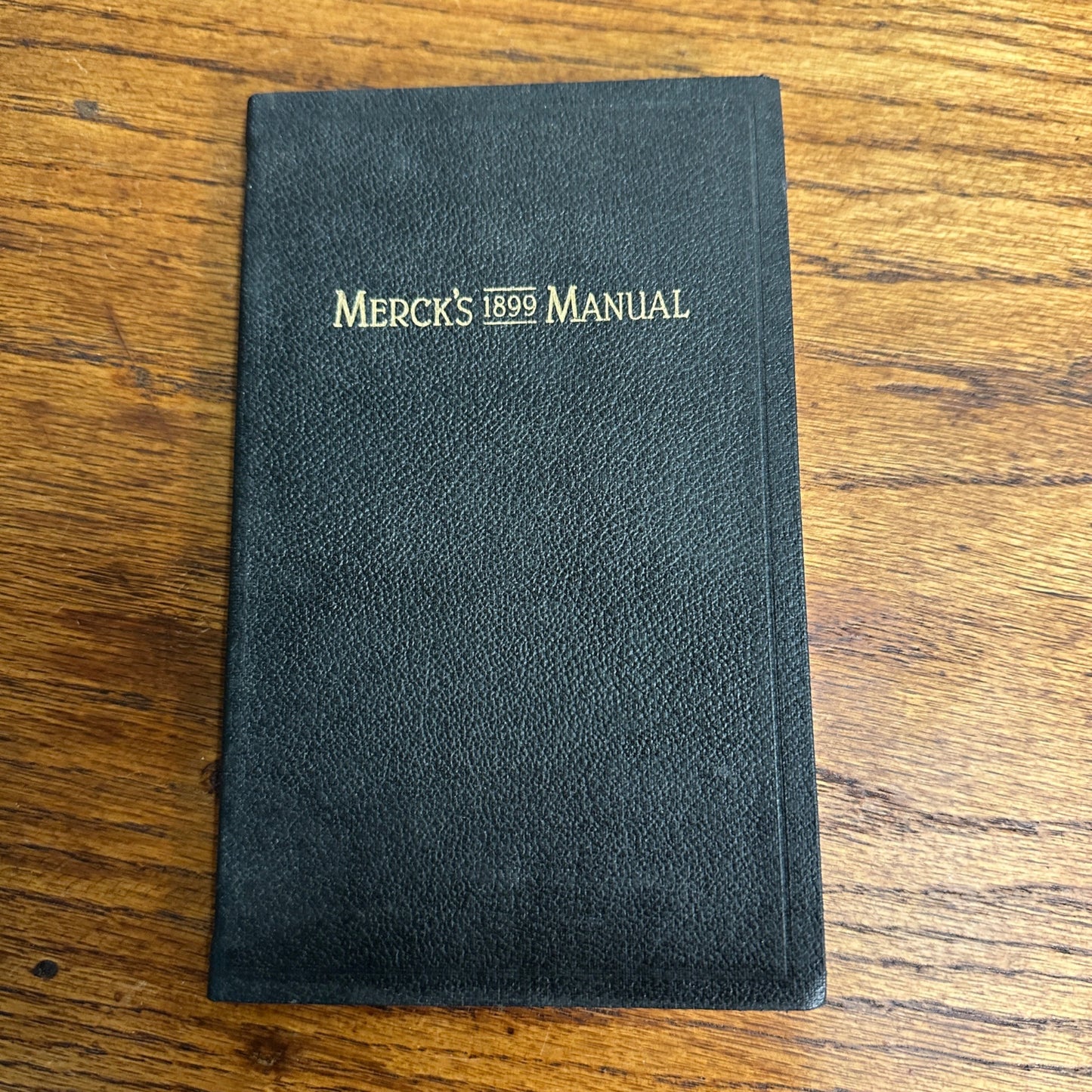 Merck's 1899 Manual Pocket Book 1999 100th Anniversary Replica Reference Black