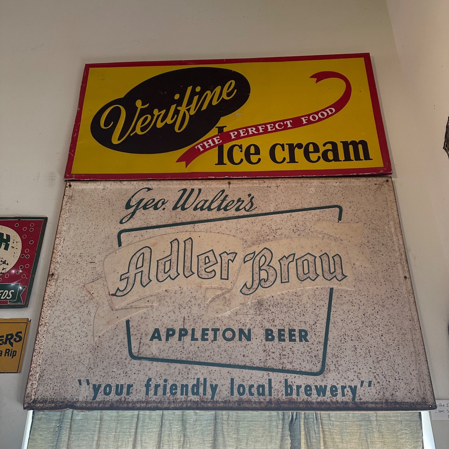 Large Walter's Adler Brau Beer  Metal Sign