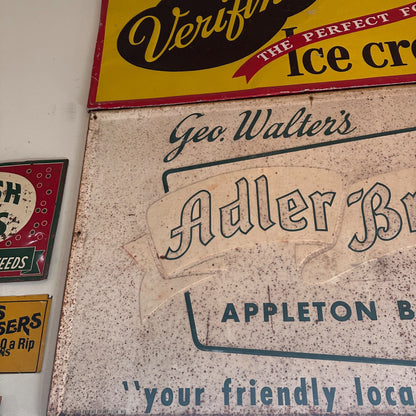 Large Walter's Adler Brau Beer  Metal Sign