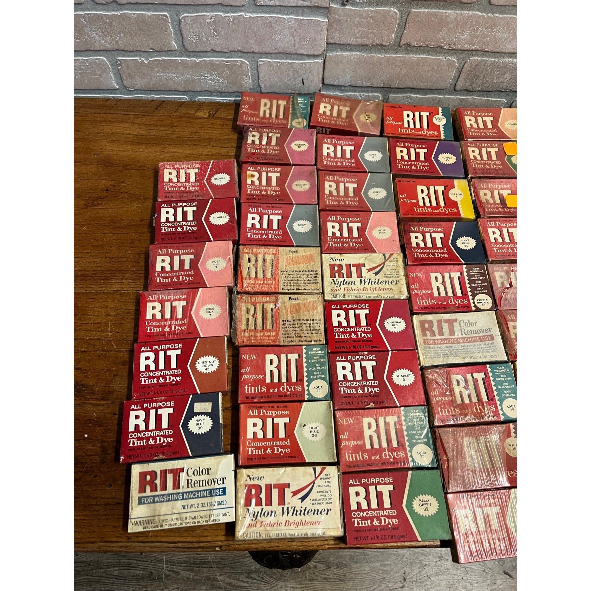 Vintage RIT Tint & Dye Lot 97 Boxes Assortment of Colors Boxes