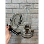 Antique Victorian Cast Iron Wall Bracket Oil Lamp Swing Arm Complete