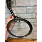 Antique Victorian Cast Iron Wall Bracket Oil Lamp Swing Arm Complete