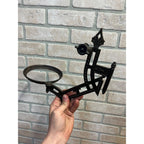 Antique Victorian Cast Iron Wall Bracket Oil Lamp Swing Arm Complete