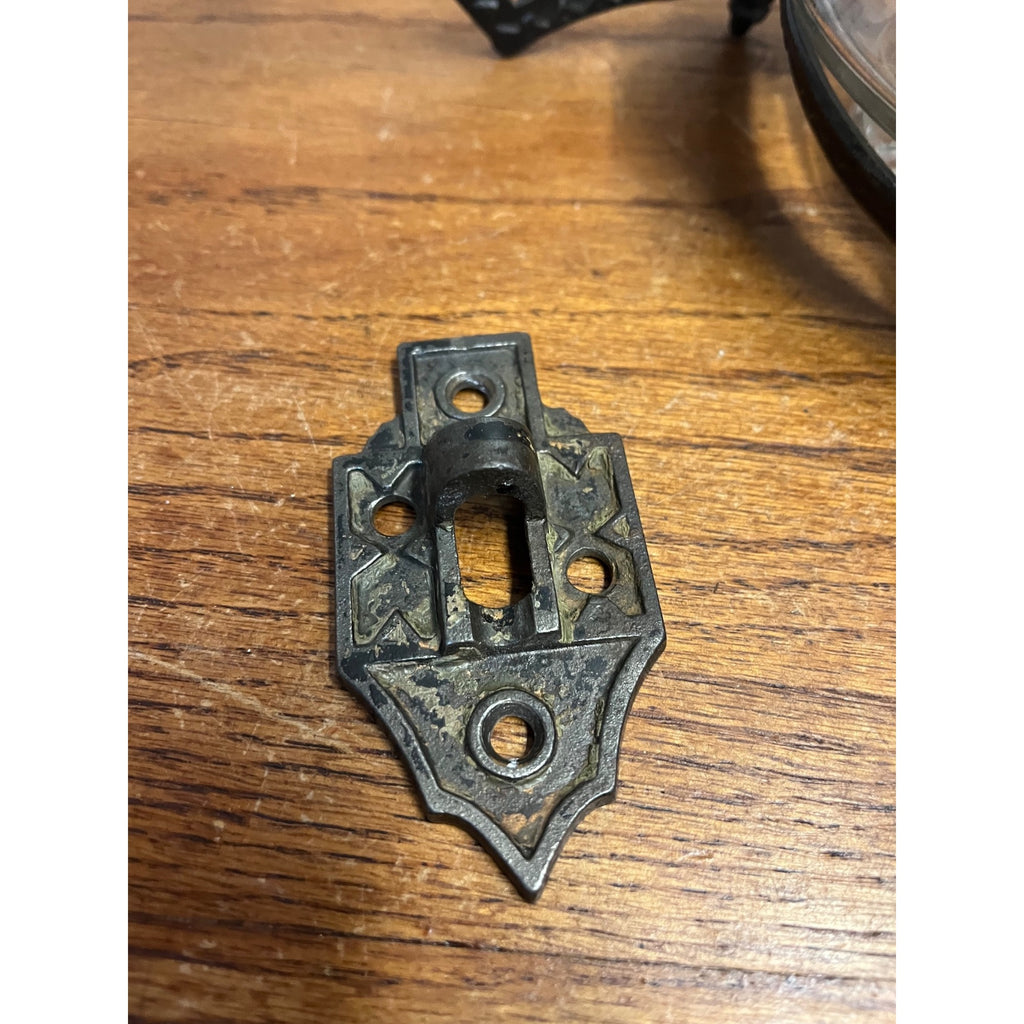 Antique Victorian Cast Iron Wall Bracket Oil Lamp Swing Arm Complete