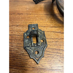 Antique Victorian Cast Iron Wall Bracket Oil Lamp Swing Arm Complete