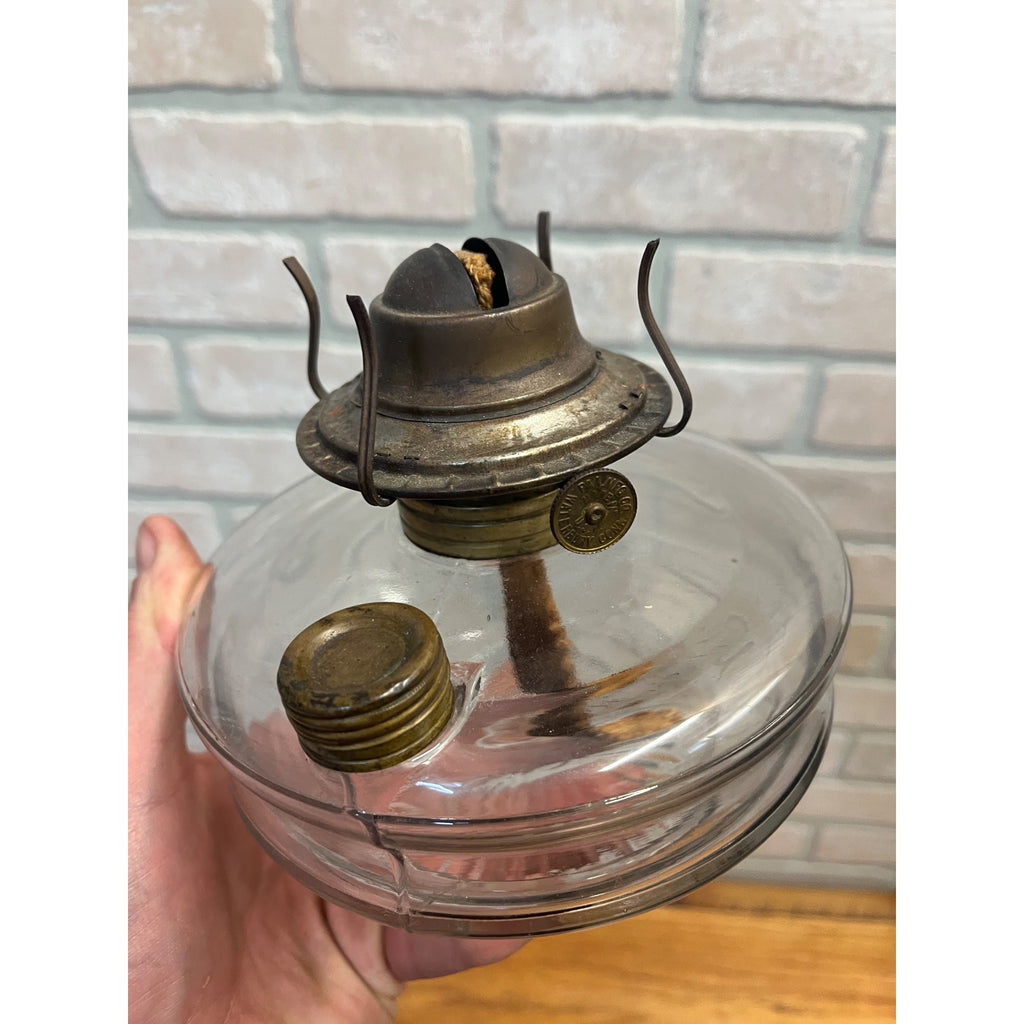 Antique Victorian Cast Iron Wall Bracket Oil Lamp Swing Arm Complete