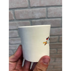 Vintage Children's Drinking Cup Glazed Pottery Mug Pig Riding Mother Goose Circa 1930 Syracuse China?