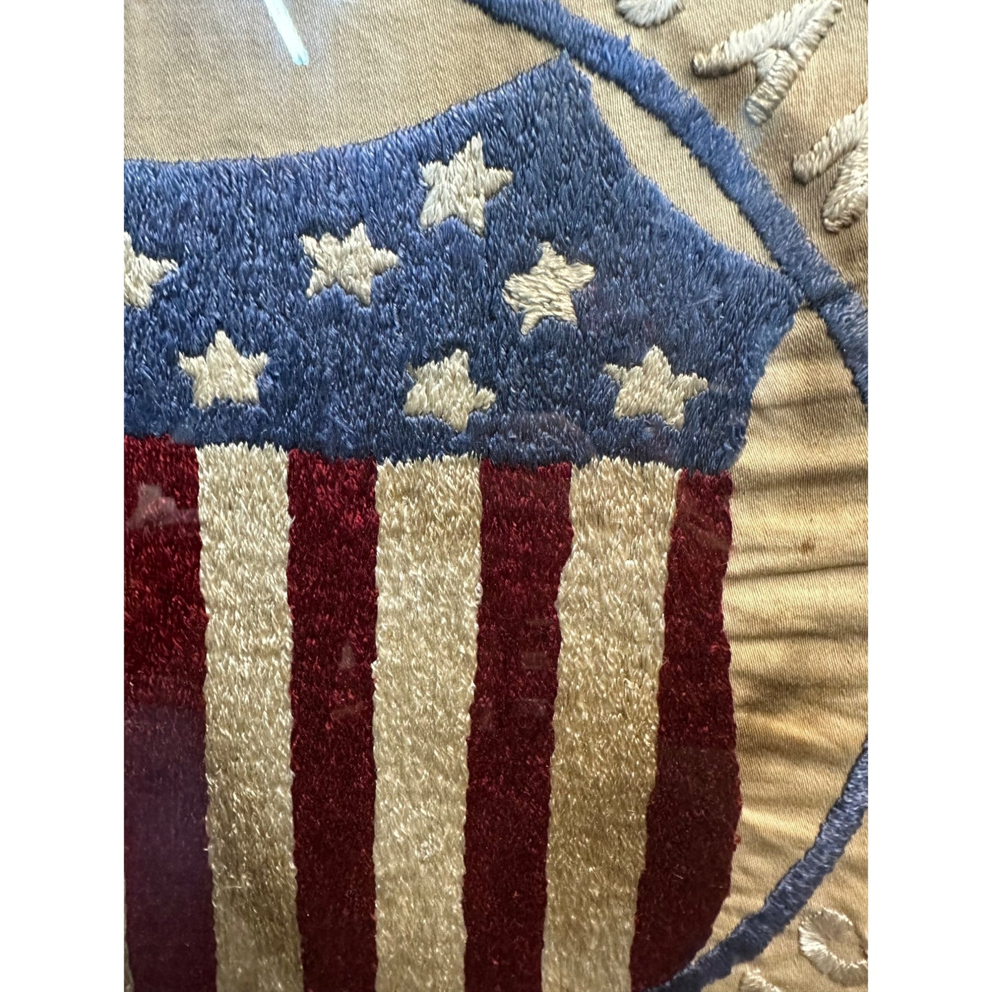 RARE Antique 1880s Loyal Americans of the Republic Stitched Banner Americana