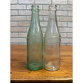 Vintage Pair of Pluto Water Science Glass Bottles Aqua Clear Physic