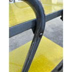 Vintage 1960s MCM Yellow Formica Bar Cart Rolling Beverage Table w/ Casters