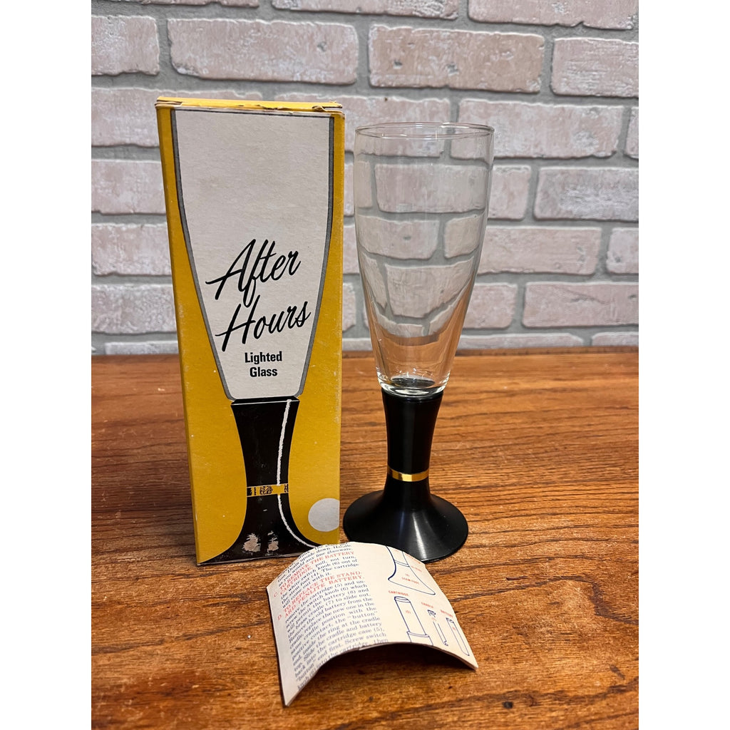 Vintage David Douglas & Co. After Hours Lighted Beer Glass Manitowoc, WI Barware