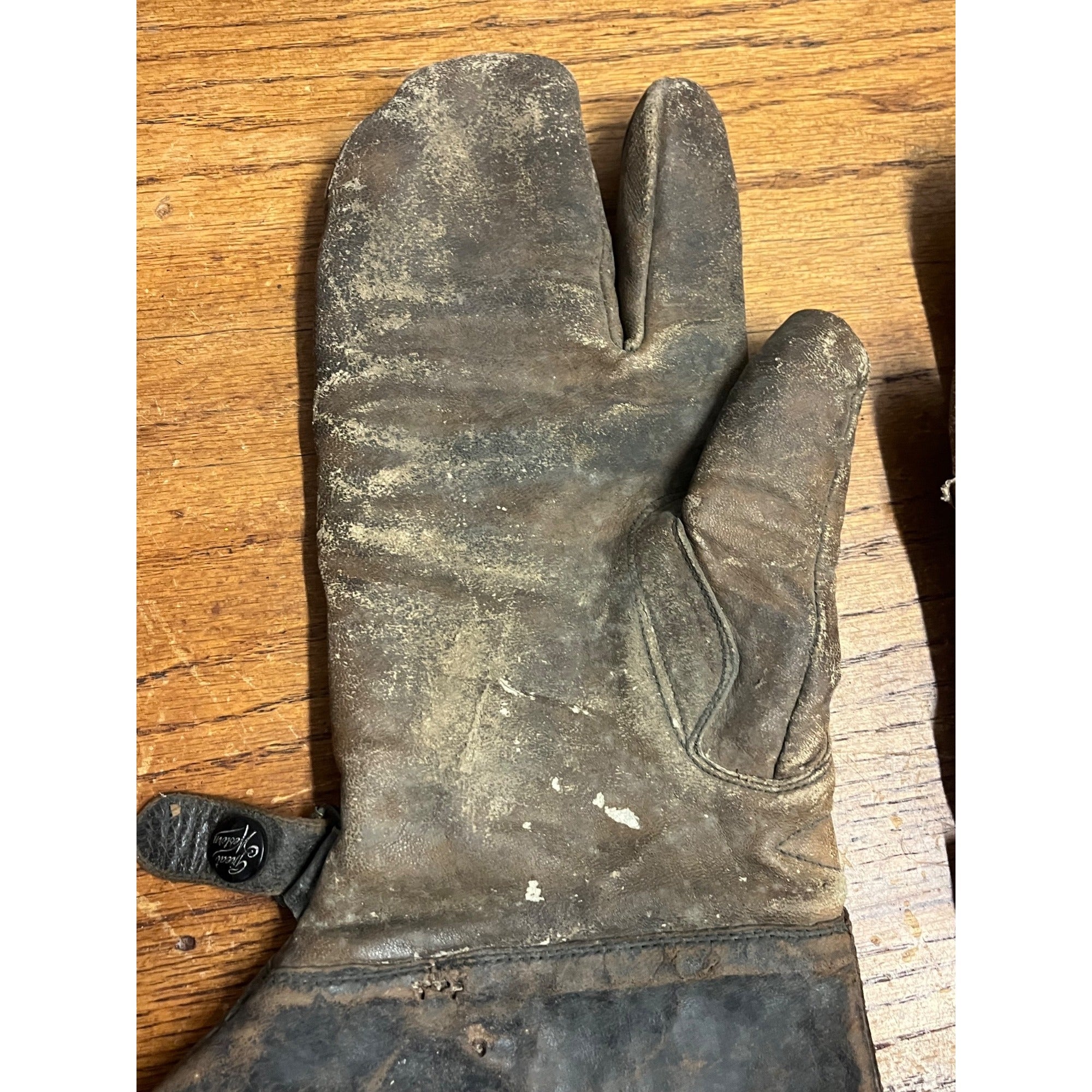 Vintage c1920s"Great Western" Brand Leather Motorcycle Riding Gauntlet Gloves