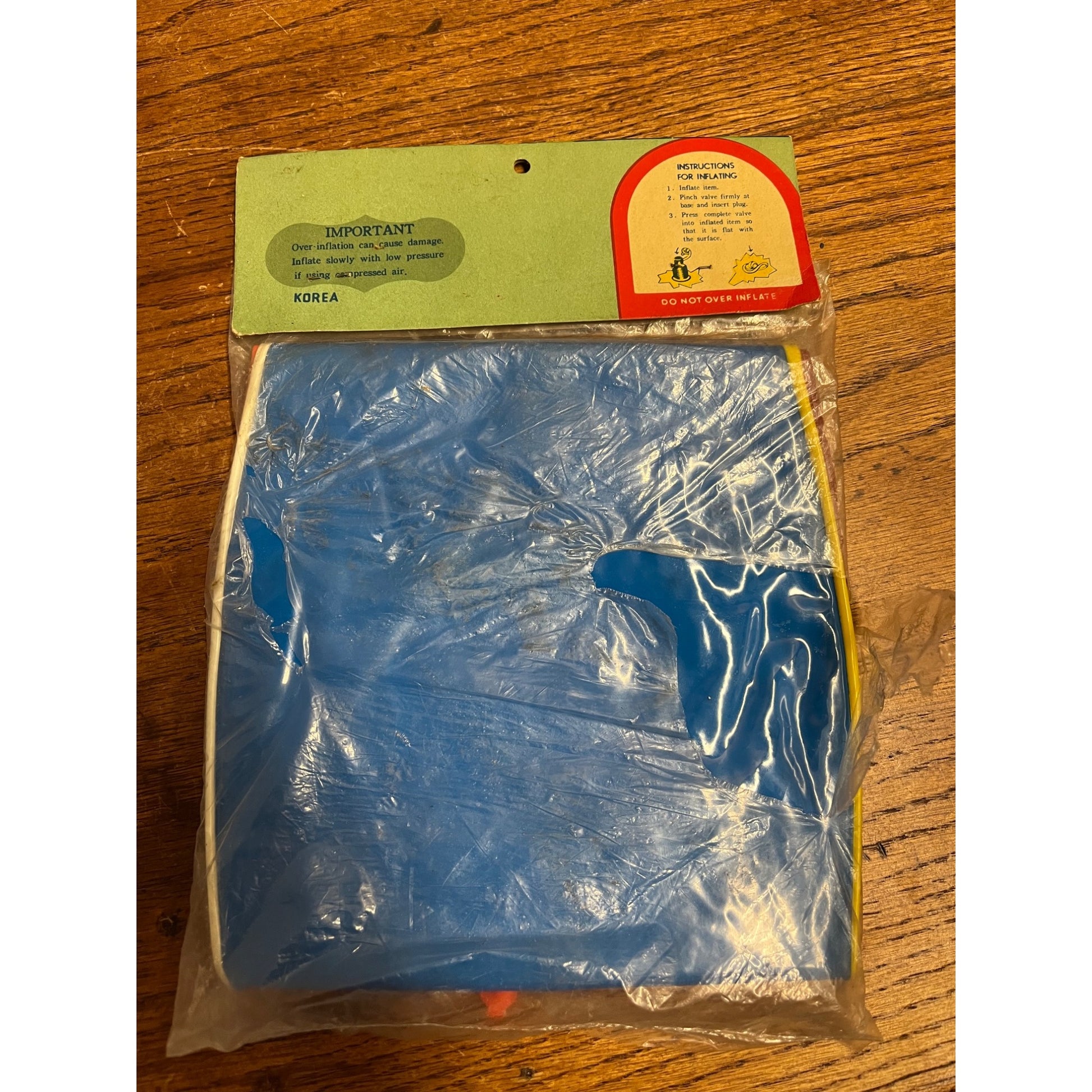 Vintage 1950s Vinyl Inflatable Beach Ball Pool Toy 20" NOS NEW - Korea