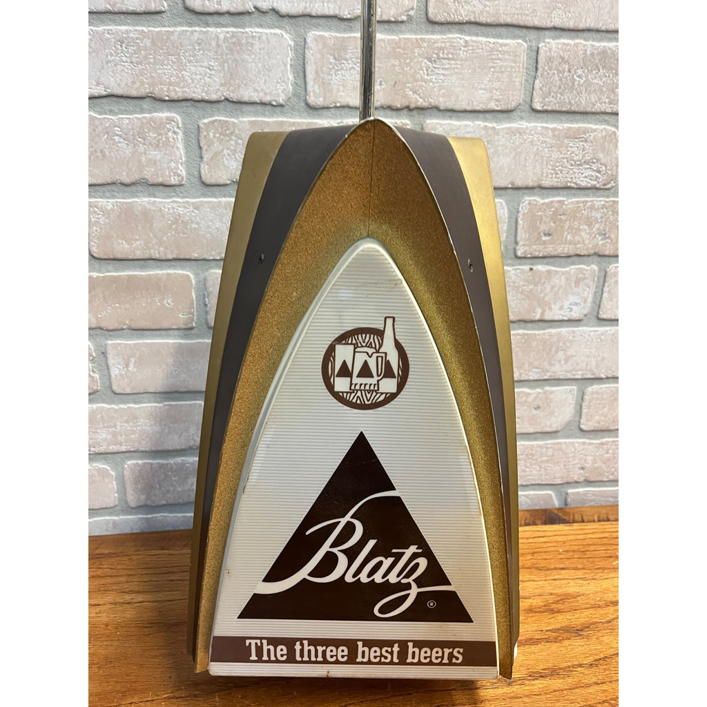 Vintage 1960s Blatz Milwaukee Beer Lighted Hanging Rotating Motion Bar Sign