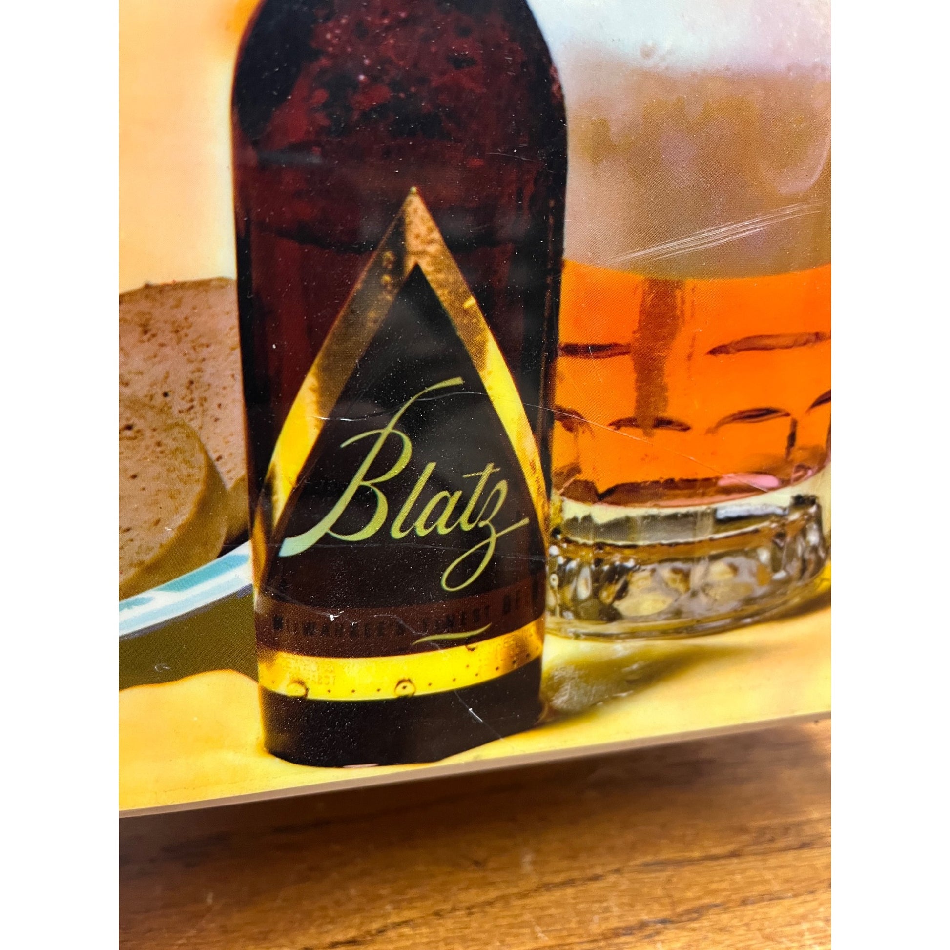 Vintage 1960s Blatz Milwaukee Beer Lighted Hanging Rotating Motion Bar Sign