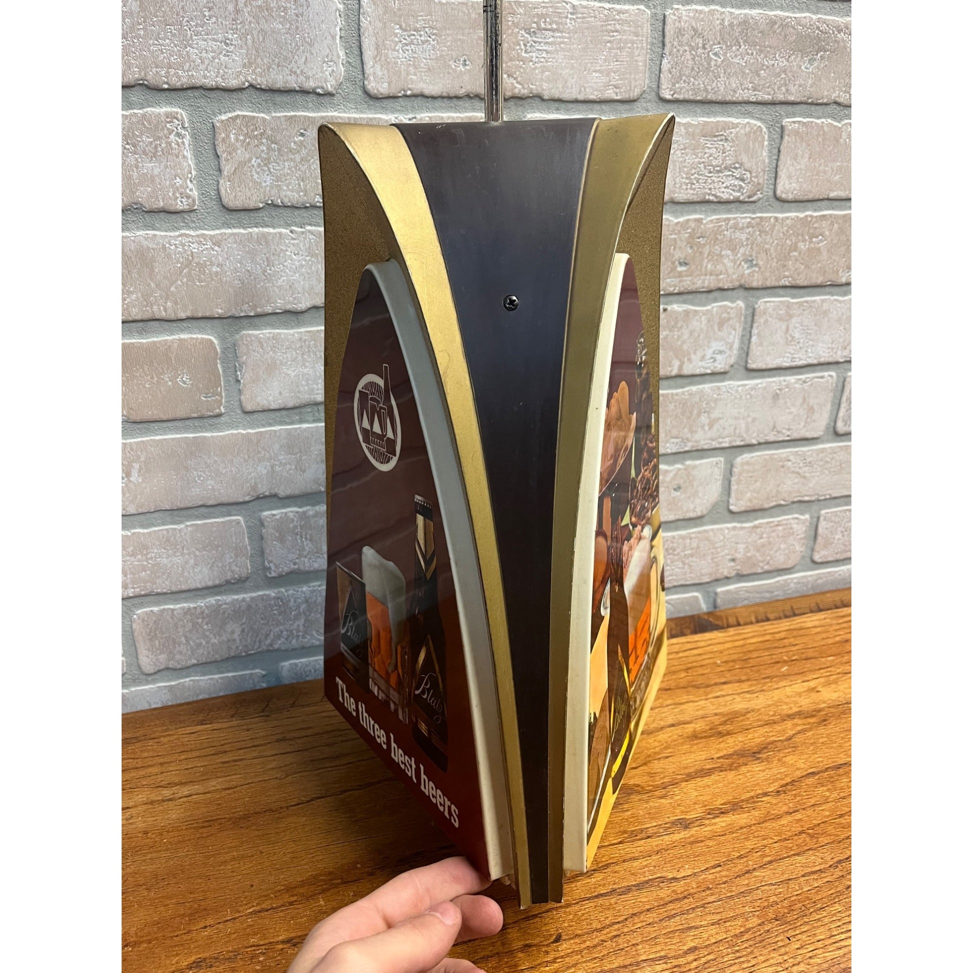 Vintage 1960s Blatz Milwaukee Beer Lighted Hanging Rotating Motion Bar Sign