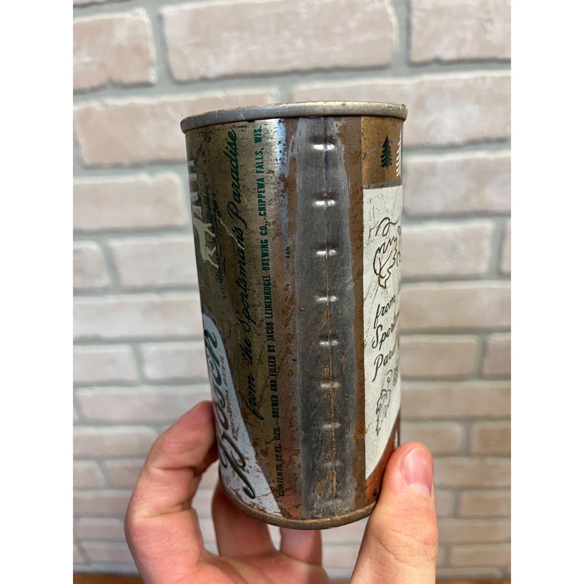 Vintage Bosch Houghton Mi Flat Top Beer Can , Empty - As-Is - Fair Cond.