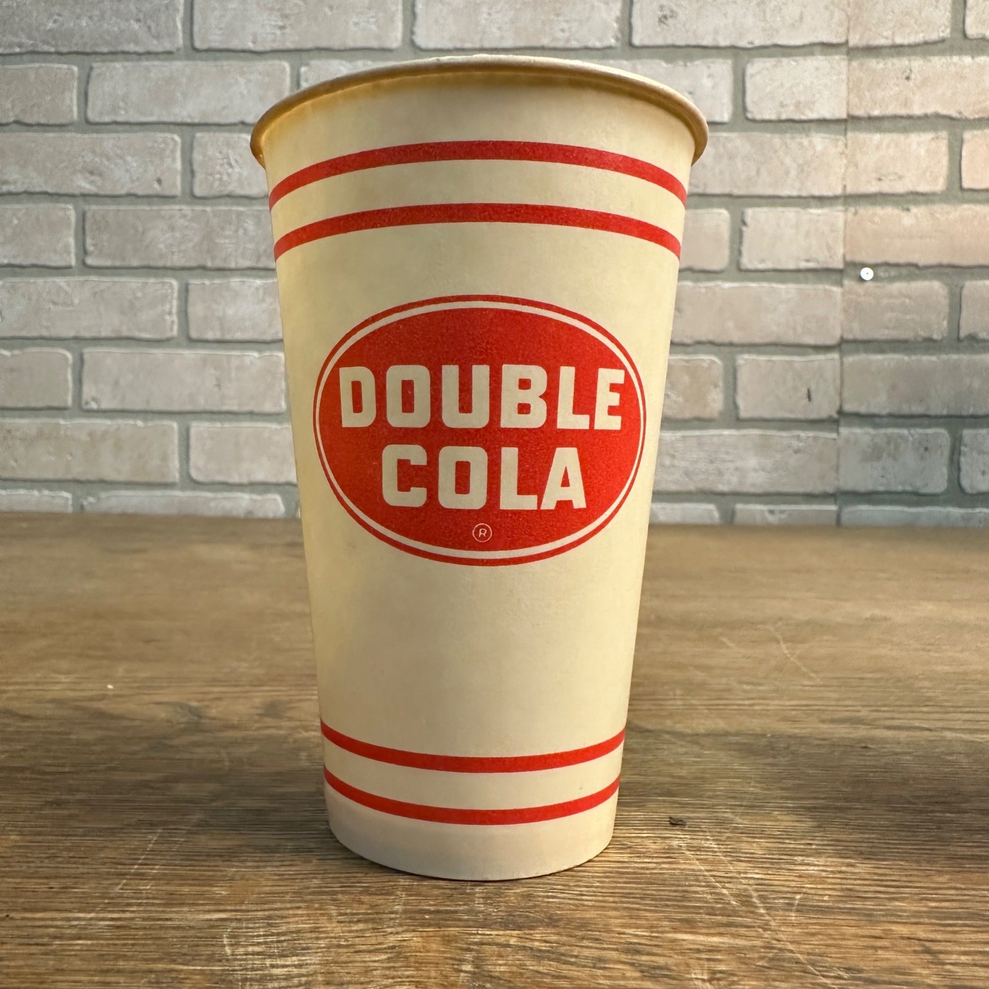 Vintage Double Cola 14 oz Paper Wax Promotional Soda Cup