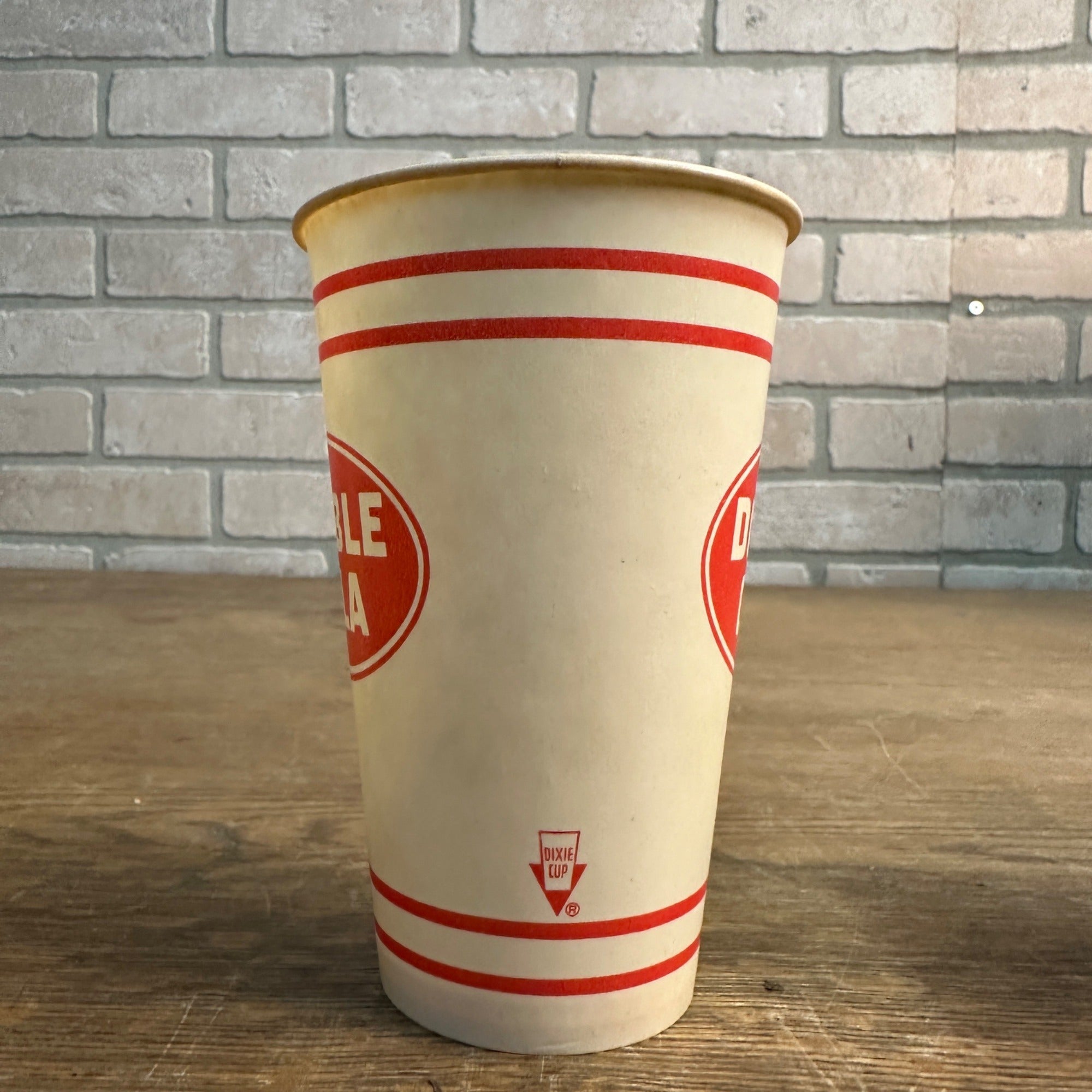 Vintage Double Cola 14 oz Paper Wax Promotional Soda Cup