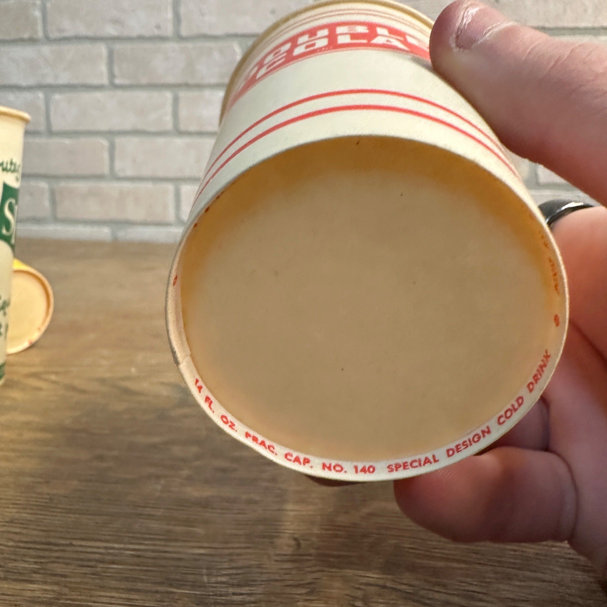 Vintage Double Cola 14 oz Paper Wax Promotional Soda Cup