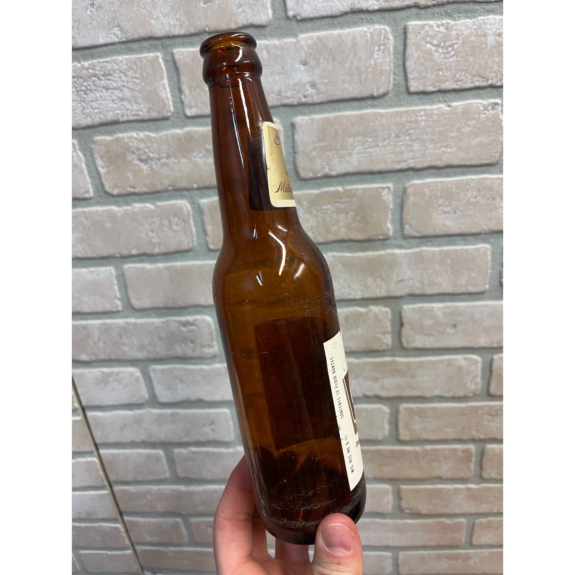 Vintage 1960s Gettelman Beer Miller Brewing Co Paper Label Bottle Milwaukee 12oz