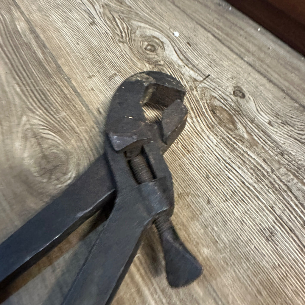 Antique #2 Large Cast Wrench Long Railroad Steam Engine Tongs? Blacksmith