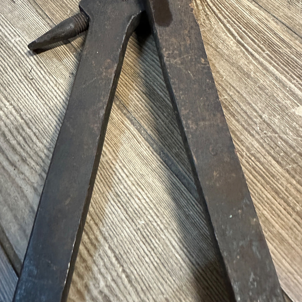 Antique #2 Large Cast Wrench Long Railroad Steam Engine Tongs? Blacksmith