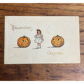 Vintage Halloween Postcard Greeting Girl & JOL Jack O Lanterns Gibson Art Co.
